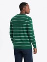 Ombre Clothing Maglione casual da uomo a righe orizzontali verde Ombre Clothing