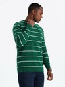 Ombre Clothing Maglione casual da uomo a righe orizzontali verde Ombre Clothing
