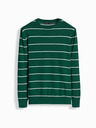Ombre Clothing Maglione casual da uomo a righe orizzontali verde Ombre Clothing
