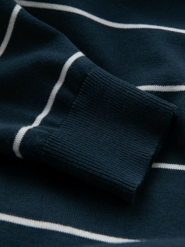 Ombre Clothing Maglione casual da uomo a righe orizzontali blu scuro Ombre Clothing