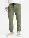 Ombre Clothing Pantaloni da uomo in maglia con tasche oliva Ombre Clothing