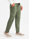 Ombre Clothing Pantaloni da uomo in maglia con tasche oliva Ombre Clothing