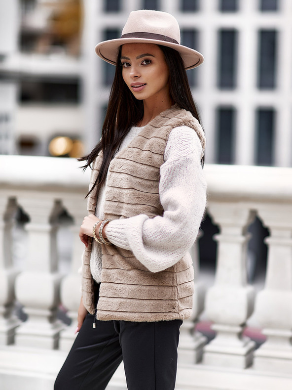 Edoti EDOTI Gilet da donna, beige