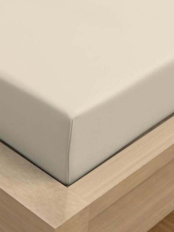 Kvalitex Lenzuolo di raso LUXURY COLLECTION 220x200cm bianco sporco