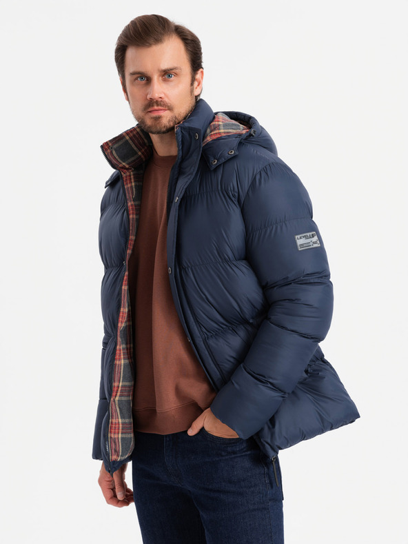 Ombre Clothing Giacca a quadri da uomo foderata Ombre Clothing