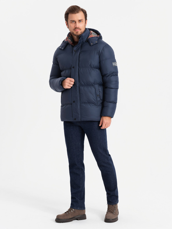 Ombre Clothing Giacca a quadri da uomo foderata Ombre Clothing