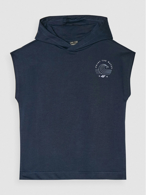 4F Felpa senza maniche con cappuccio 4F