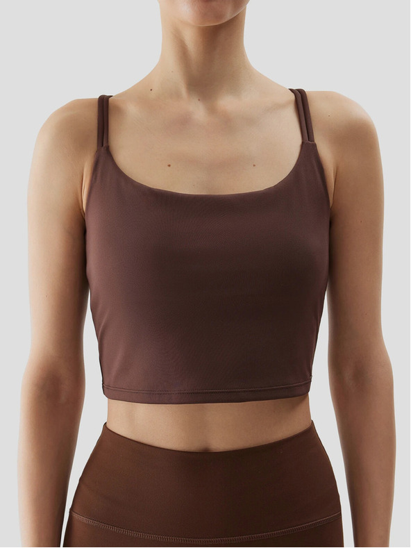 4F Top da yoga riciclato da donna 4F - marrone