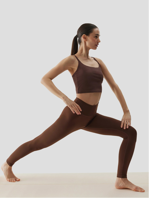 4F Top da yoga riciclato da donna 4F - marrone