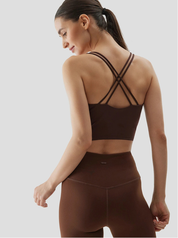 4F Top da yoga riciclato da donna 4F - marrone