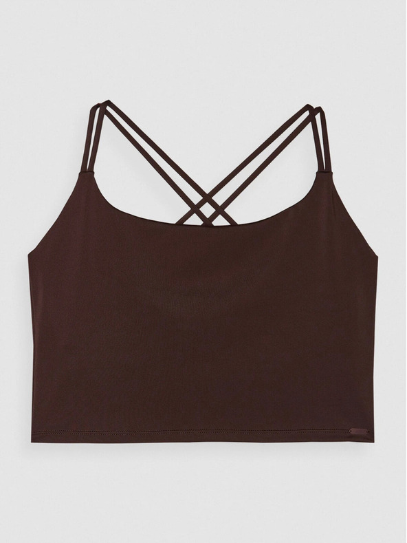 4F Top da yoga riciclato da donna 4F - marrone
