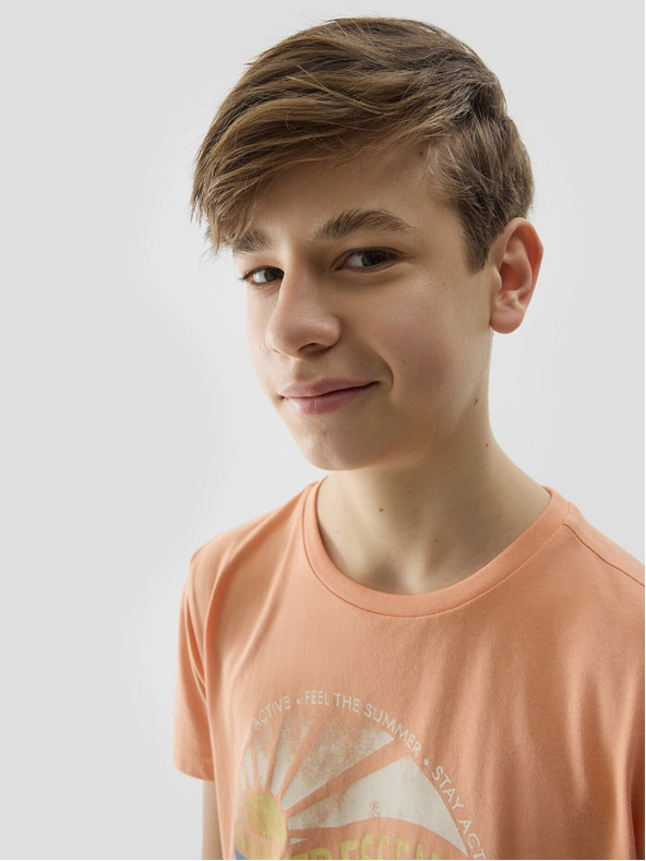 4F Maglietta regular da ragazzo con stampa 4F