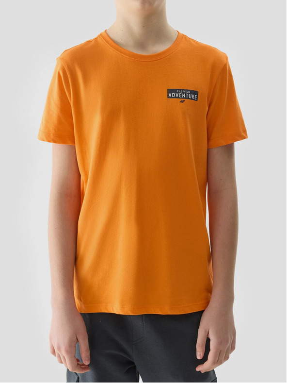 4F Maglietta da ragazzo in cotone organico con stampa 4F