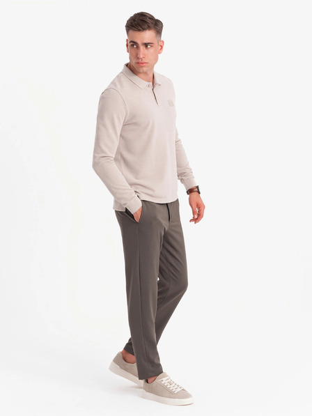 Ombre Clothing Polo uomo manica lunga Ombre Clothing