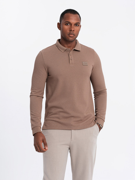 Ombre Clothing Polo uomo manica lunga Ombre Clothing