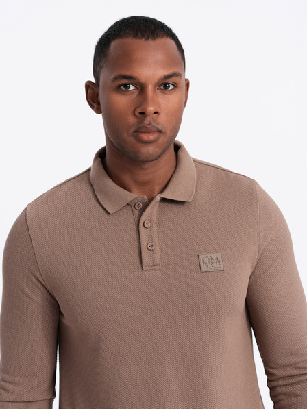 Ombre Clothing Polo uomo manica lunga Ombre Clothing