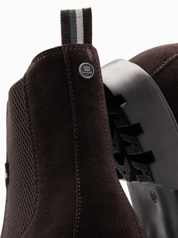 Ombre Clothing Scarpe con tacco alto in pelle scamosciata da uomo Abbigliamento Ombre