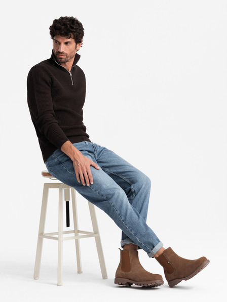 Ombre Clothing Scarpe con tacco alto in pelle scamosciata da uomo Abbigliamento Ombre