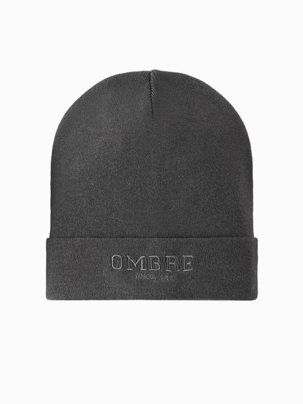 Ombre Clothing Cappello lavorato a maglia da uomo con scritta ricamata Ombre Clothing