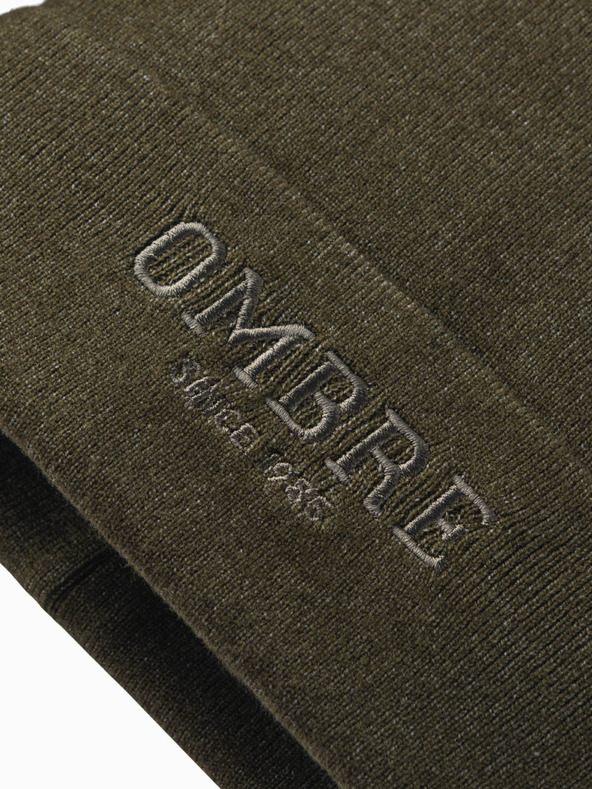 Ombre Clothing Cappello lavorato a maglia da uomo con scritta ricamata Ombre Clothing
