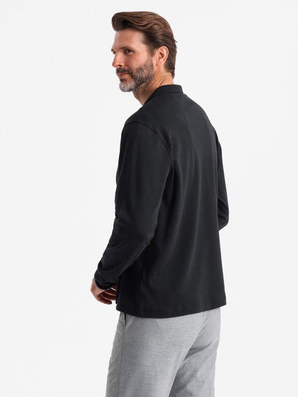 Ombre Clothing Polo uomo manica lunga Ombre Clothing