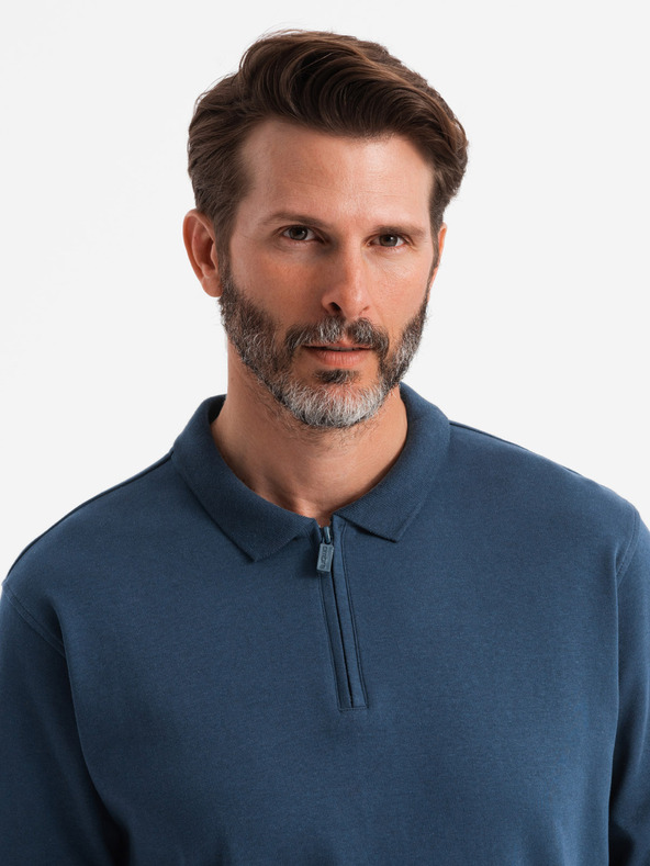 Ombre Clothing Polo uomo manica lunga Ombre Clothing