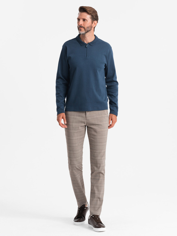 Ombre Clothing Polo uomo manica lunga Ombre Clothing