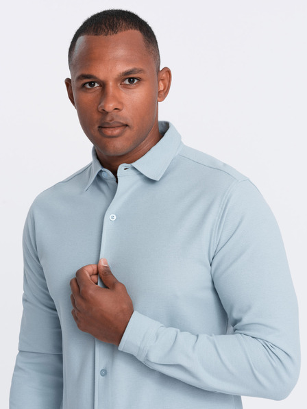 Ombre Clothing Camicia a maglia da uomo con maniche sottili Abbigliamento Ombre