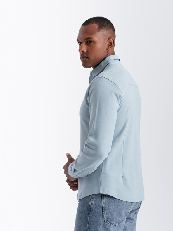 Ombre Clothing Camicia a maglia da uomo con maniche sottili Abbigliamento Ombre