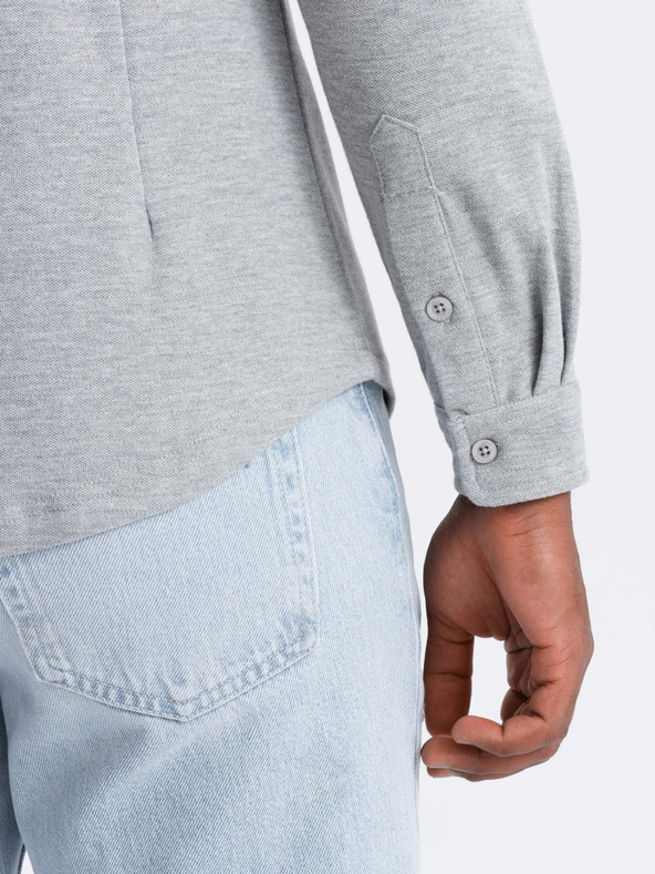 Ombre Clothing Camicia a maglia da uomo con maniche sottili Abbigliamento Ombre