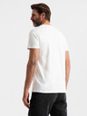 Ombre Clothing T-shirt da uomo in cotone con ricamo delicato Ombre Clothing
