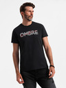 Ombre Clothing T-shirt da uomo in cotone con ricamo delicato Ombre Clothing