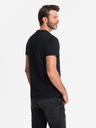 Ombre Clothing T-shirt da uomo in cotone con ricamo delicato Ombre Clothing
