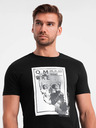 Ombre Clothing T-shirt da uomo in cotone con ricamo delicato Ombre Clothing