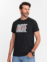 Ombre Clothing T-shirt da uomo in cotone con ricamo delicato Ombre Clothing