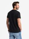 Ombre Clothing T-shirt da uomo in cotone con ricamo delicato Ombre Clothing