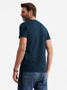 Ombre Clothing T-shirt da uomo in cotone con ricamo delicato Ombre Clothing