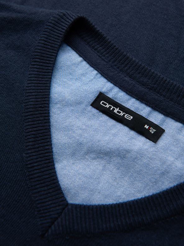 Ombre Clothing Maglione BASIC da uomo elegante con scollo a V Abbigliamento Ombre