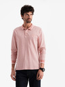 Ombre Clothing Polo da uomo a manica lunga ricamata Ombre Clothing