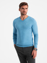 Ombre Clothing Maglione BASIC da uomo elegante con scollo a V Abbigliamento Ombre