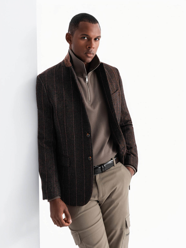 Ombre Clothing Elegante giacca da uomo in maglia strutturata Ombre Clothing