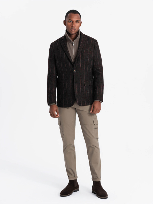 Ombre Clothing Elegante giacca da uomo in maglia strutturata Ombre Clothing