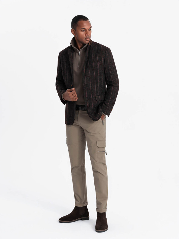 Ombre Clothing Elegante giacca da uomo in maglia strutturata Ombre Clothing