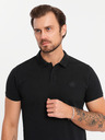 Ombre Clothing Polo uomo in cotone BASIC - nero/grigio melange/bianco V2 OM-POBS-0133 Ombre Clothing