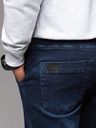Ombre Clothing Pantaloni della tuta in denim da uomo con profili - blu scuro V4 OM-PADJ-0156 Ombre Clothing