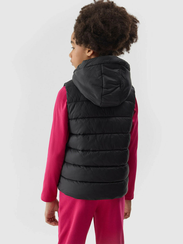4F Gilet da bambina in piuma sintetica 4F - nero