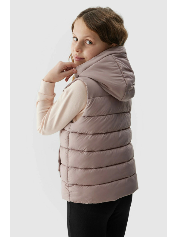 4F Gilet da bambina in piuma sintetica 4F - beige