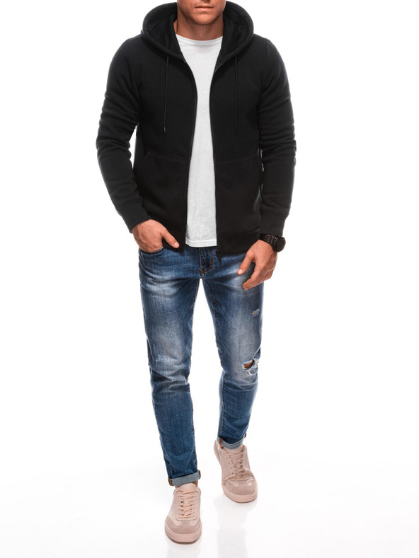 Edoti Felpa BASIC da uomo con cappuccio e zip Edoti