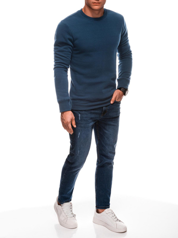 Edoti Felpa uomo tinta unita BASIC collo tondo Edoti