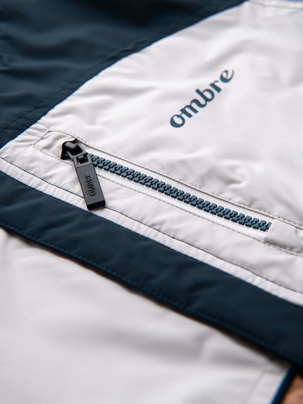 Ombre Clothing Giacca sportiva leggera colorata da uomo con pile marrone Ombre Clothing